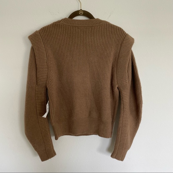 ASTR The Label Romina Statement Sleeve Knit Sweater Camel Brown Ribbed - Picture 10 of 10